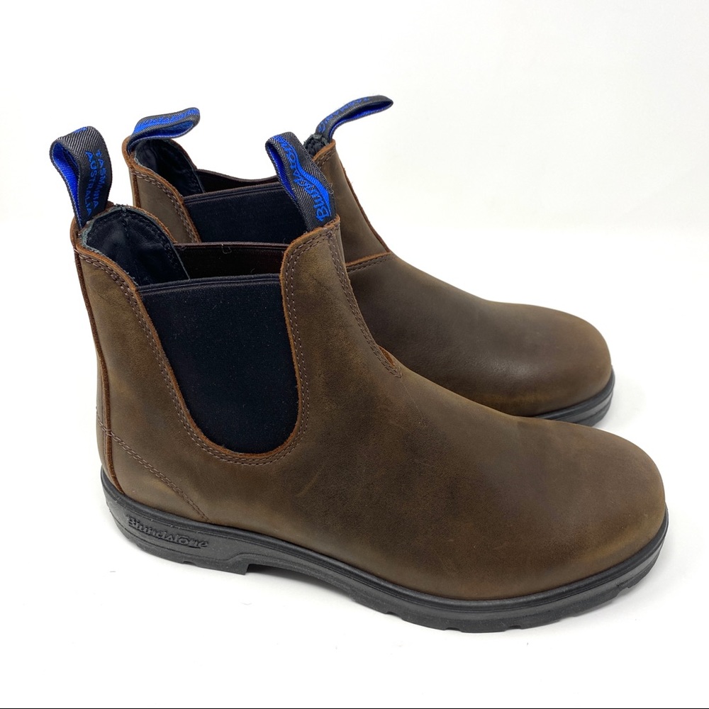 NIB Blundstone Antique Brown Water Proof Sheep Skin Thermal Elastic Boots
